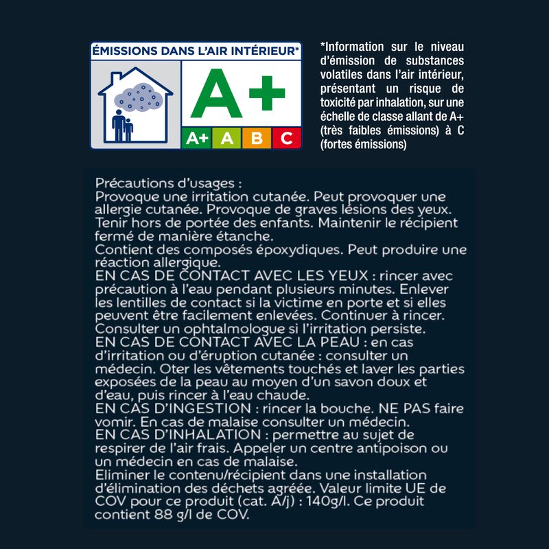 Peinture Rénovation RÉSINE Epoxy bleu paon Satiné 0,5 L