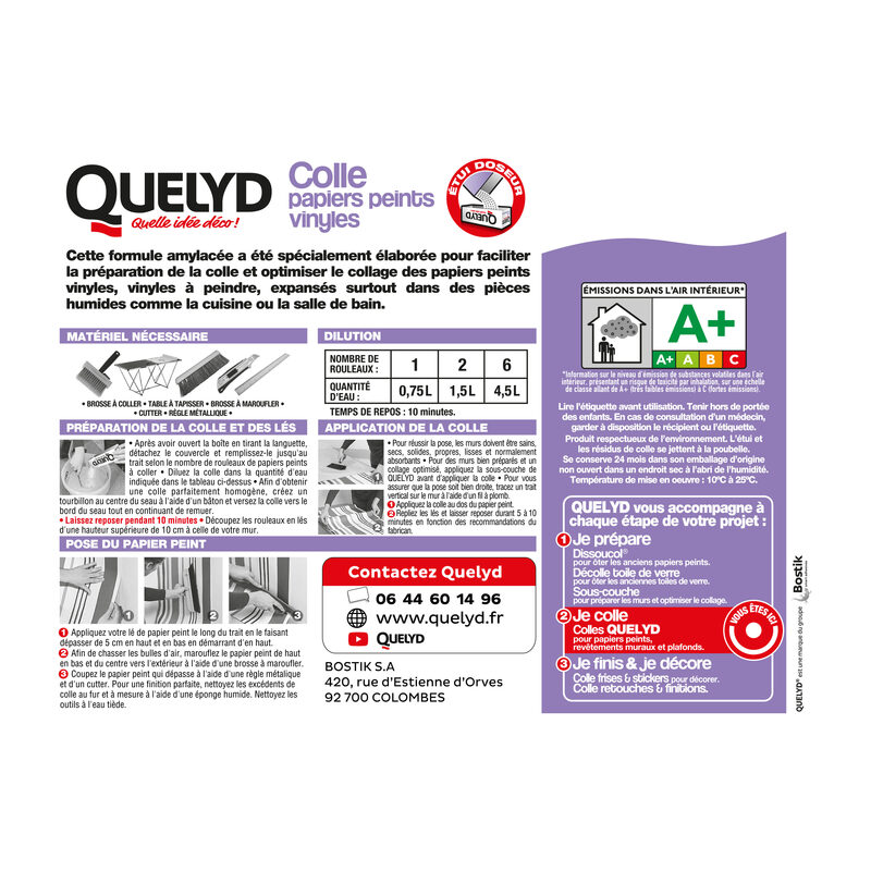 Colle papier peint vinyle Quelyd 0,3 Kg