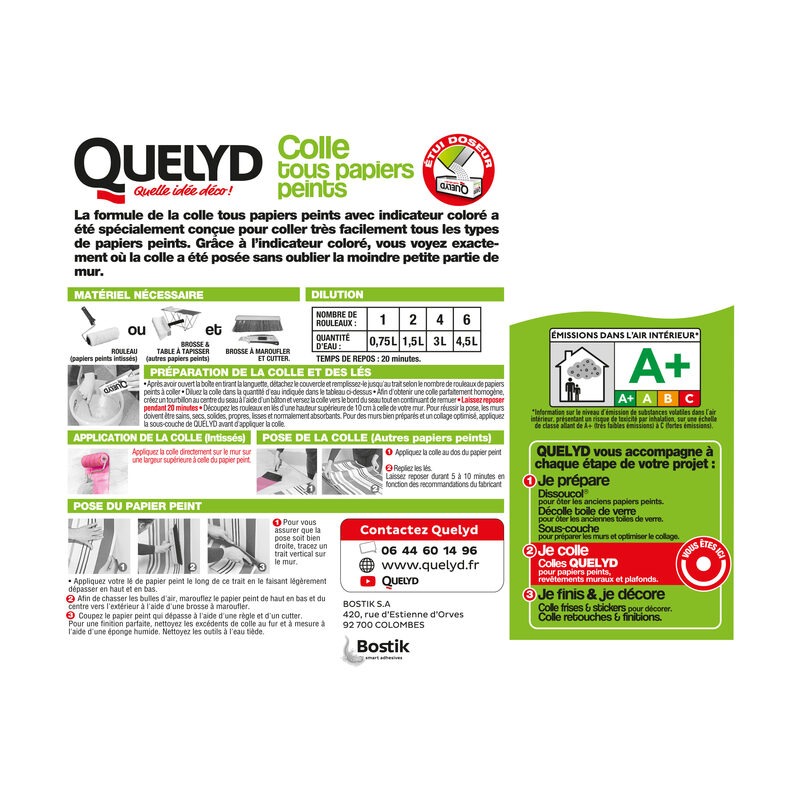 Colle tout papier peint Quelyd 0,3 Kg