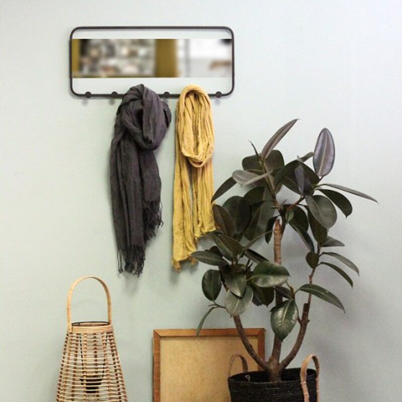 Miroir en métal ESTAR 59 x 25 cm