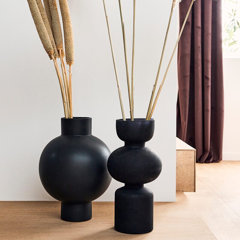 Vase DUBBEL coloris noir mat