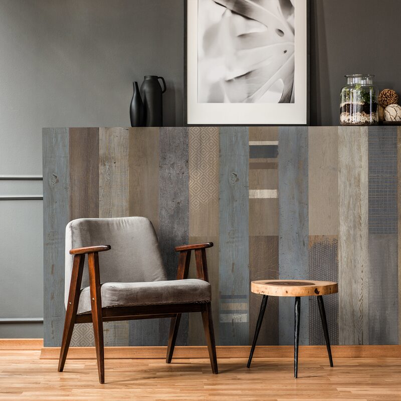 Revêtement décoratif adhésif ACCENT YOSEMITE coloris brun et bleu