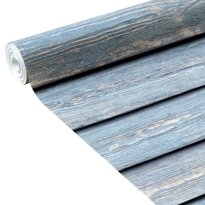 Papier peint intissé DINARD coloris bleu grisé