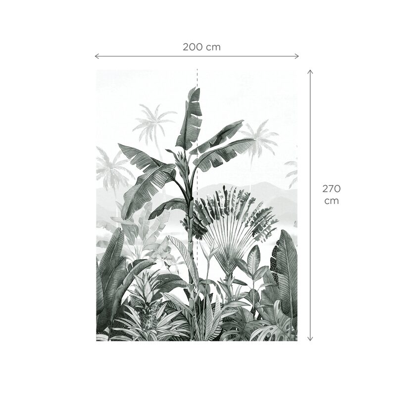 Papier peint panoramique L WILD WILD COLORS EVERGREEN SMALL 200 x 270 cm