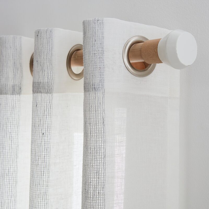 Voilage Lin FILAO coloris perle 140 x 260 cm