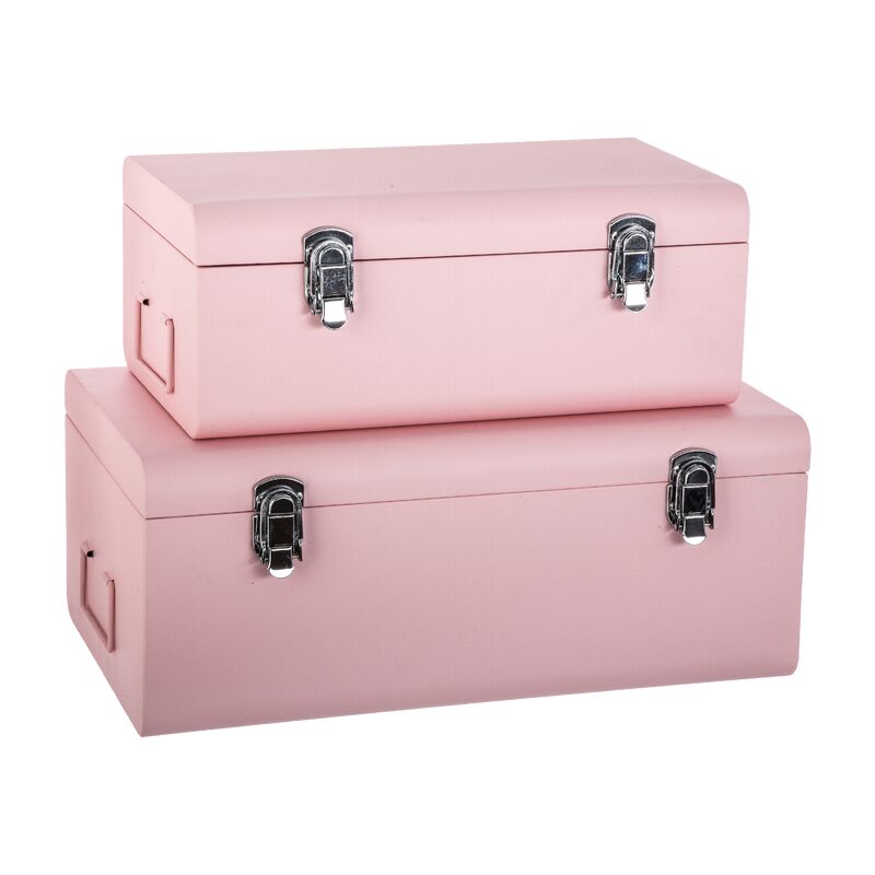 Boîte de rangement MALIA coloris rose