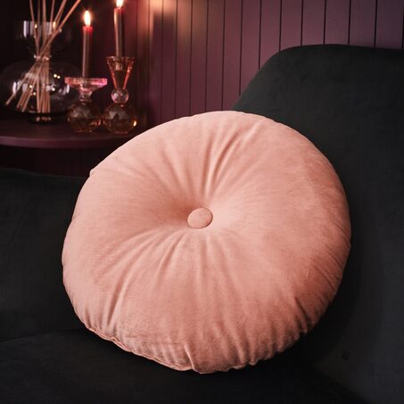 Coussin LILLY coloris rose orangé 40 cm