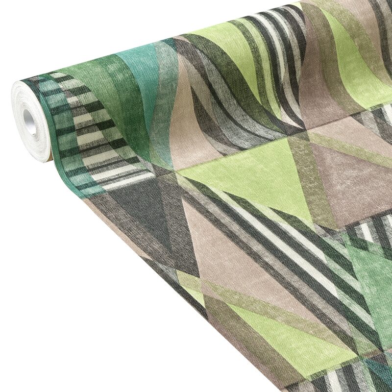 Papier peint intissé NAMBAK coloris vert émeraude