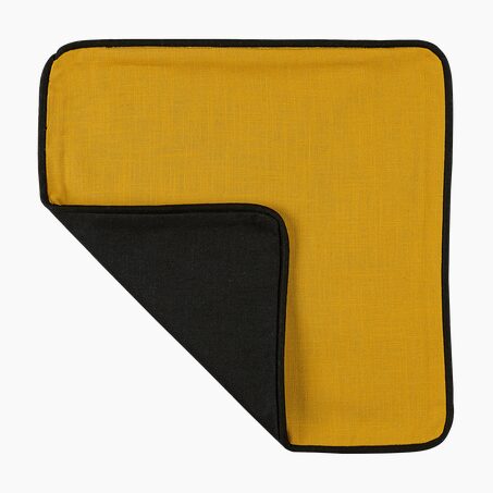 Housse de coussin APONI coloris jaune noir 40 x 40 cm