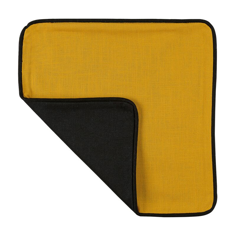Housse de coussin APONI coloris jaune noir 40 x 40 cm