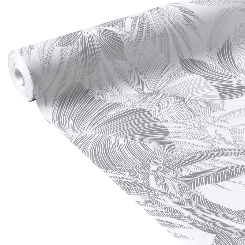 Papier peint intissé BLOSSOM coloris argent
