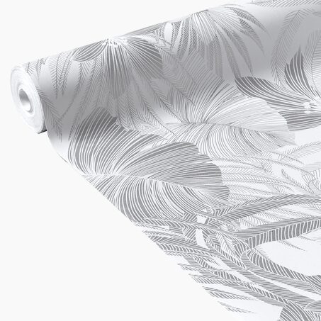 Papier peint intissé BLOSSOM coloris argent