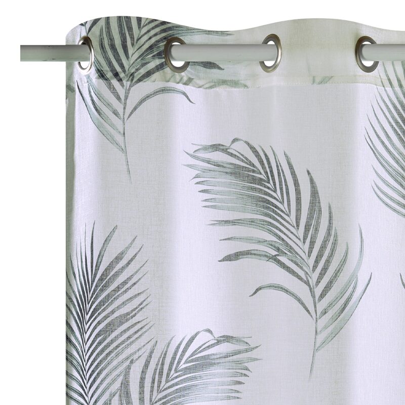 Voilage OMBRA coloris vert tilleul 140 x 240 cm