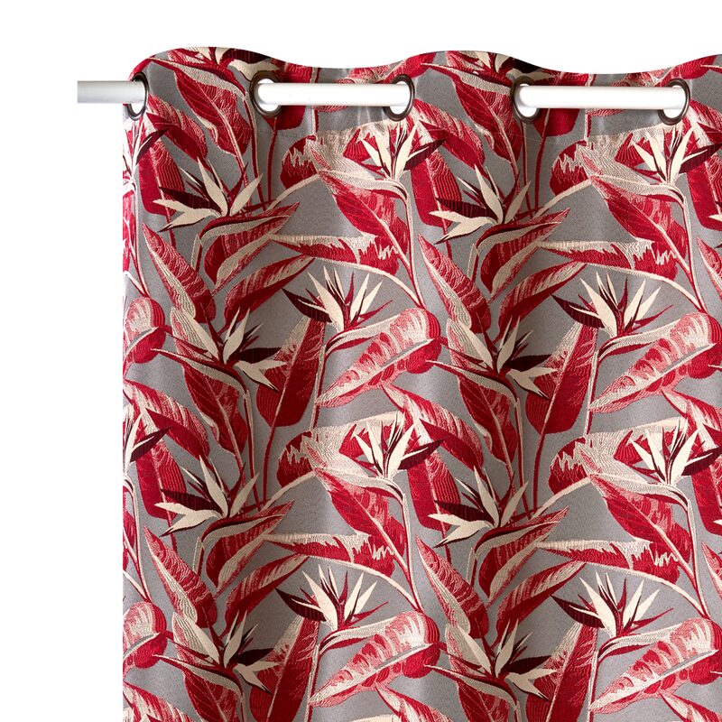 Rideau STRELITZIA coloris bordeaux 140 x 260 cm