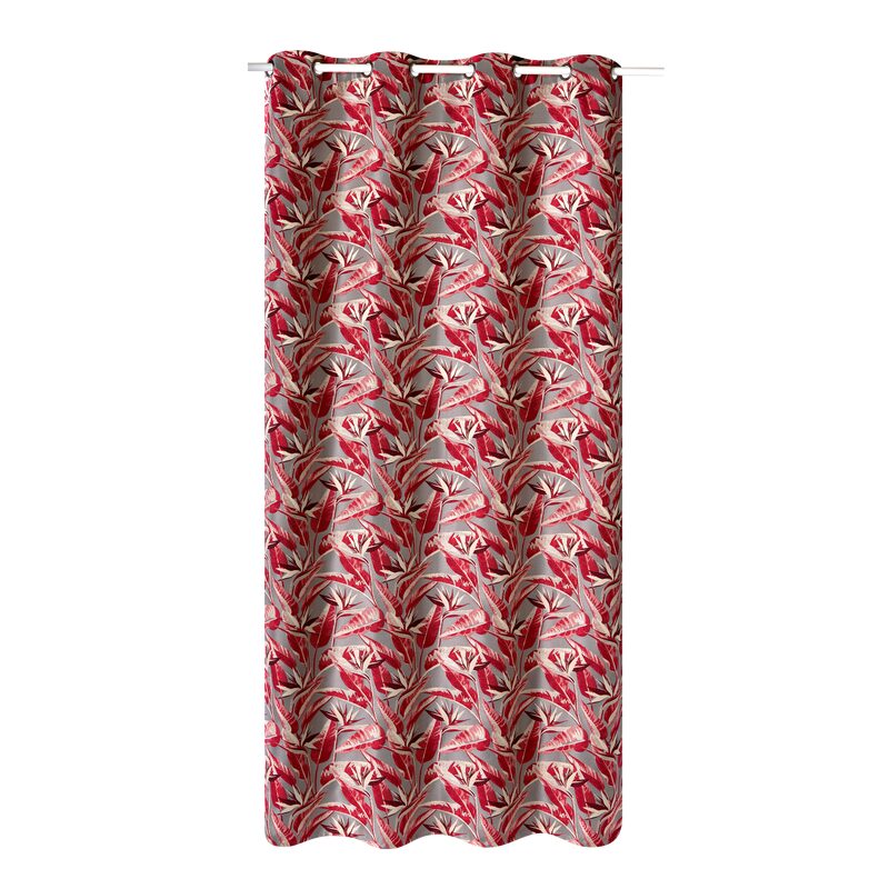 Rideau STRELITZIA coloris bordeaux 140 x 260 cm