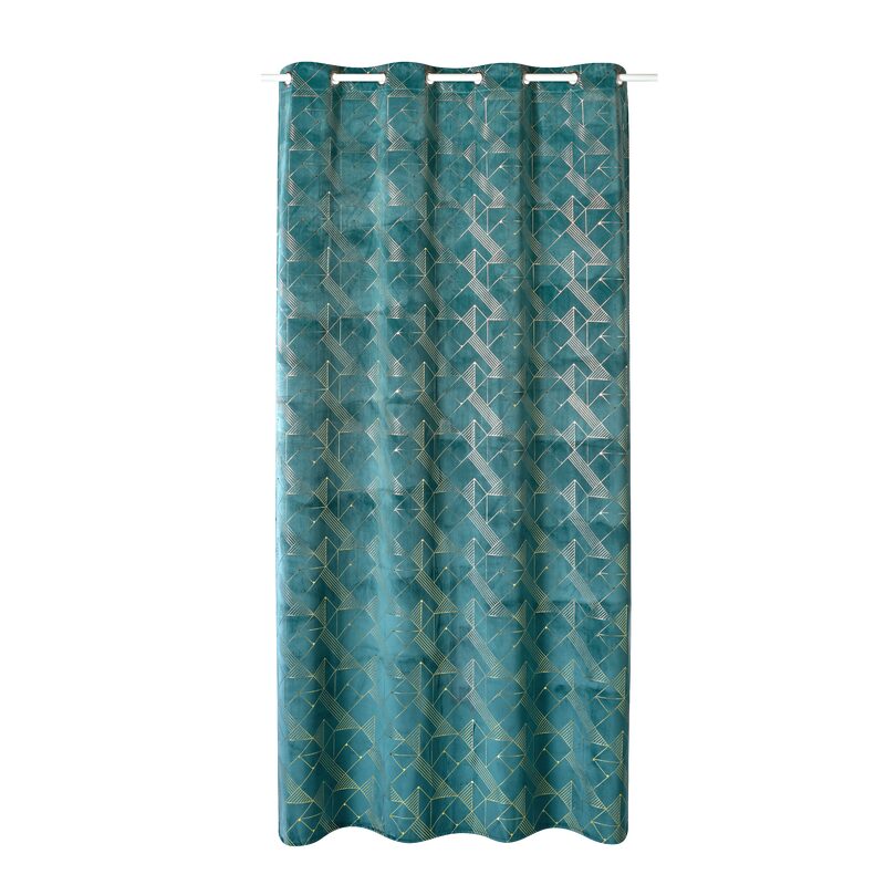 Rideau KRISS coloris bleu paon 140 x 260 cm
