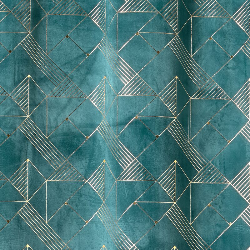 Rideau KRISS coloris bleu paon 140 x 260 cm
