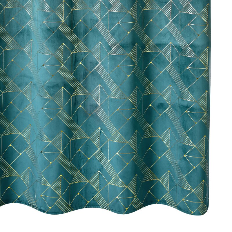 Rideau KRISS coloris bleu paon 140 x 260 cm