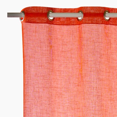 Voilage AIA coloris corail 140 x 240 cm