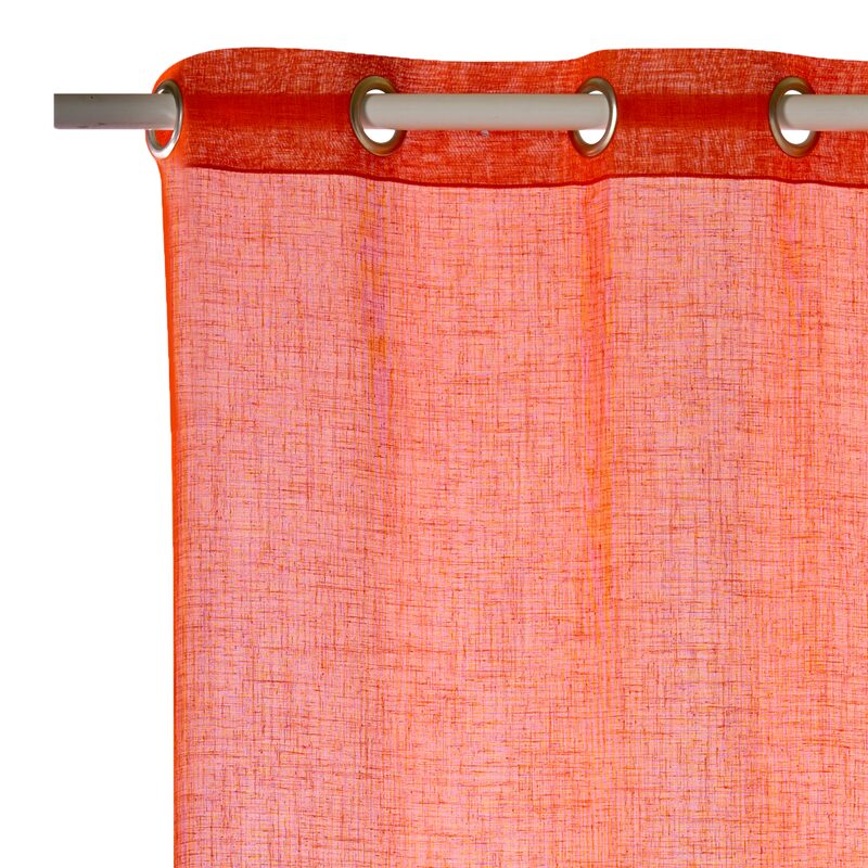 Voilage AIA coloris corail 140 x 240 cm