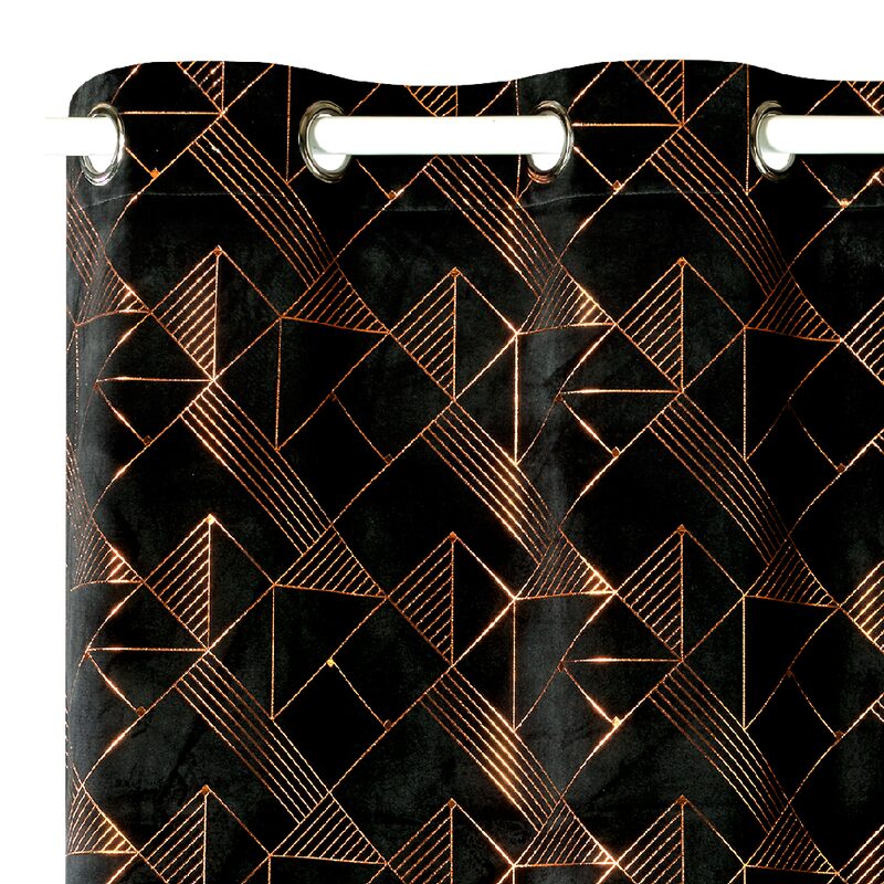 Rideau KRISS coloris noir 140 x 260 cm