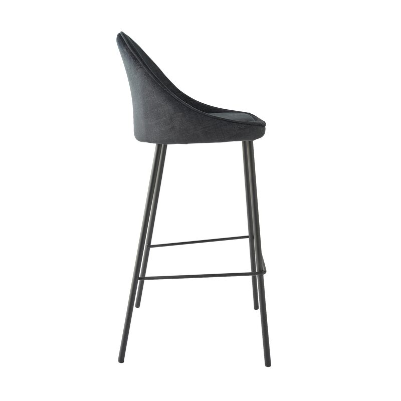 Tabouret de bar CAITLYNE coloris noir