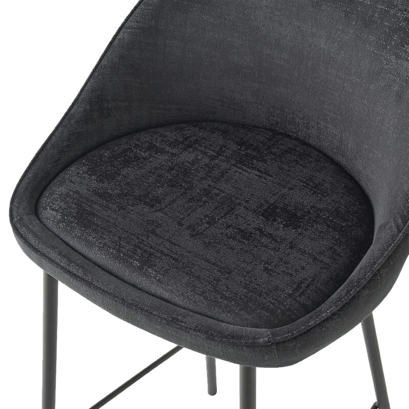 Tabouret de bar CAITLYNE coloris noir