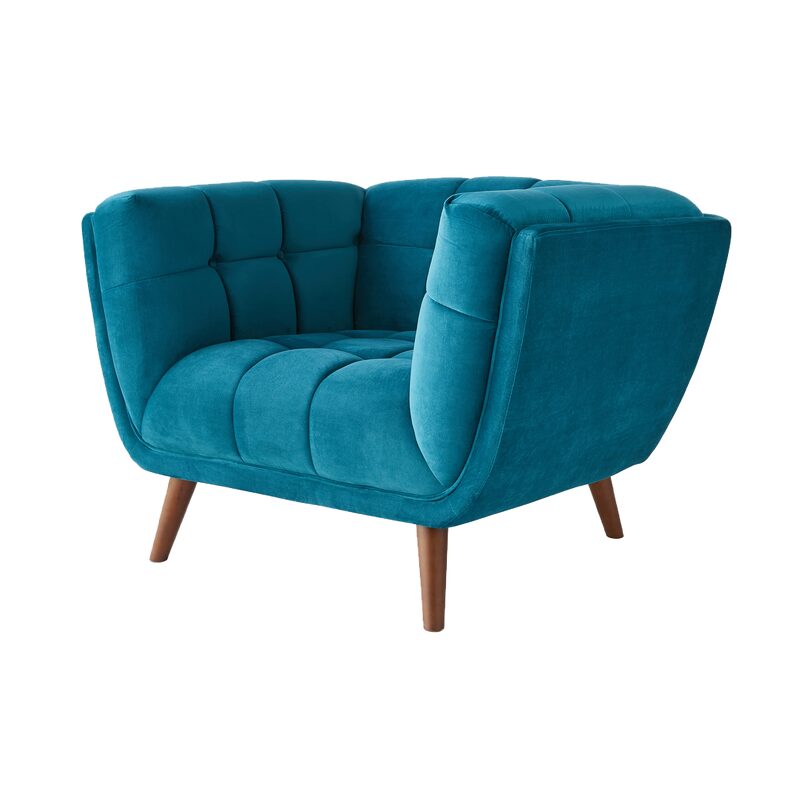 Fauteuil COREY coloris bleu canard