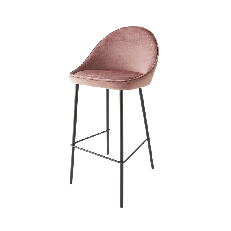 Tabouret de bar CAITLYNE coloris rose