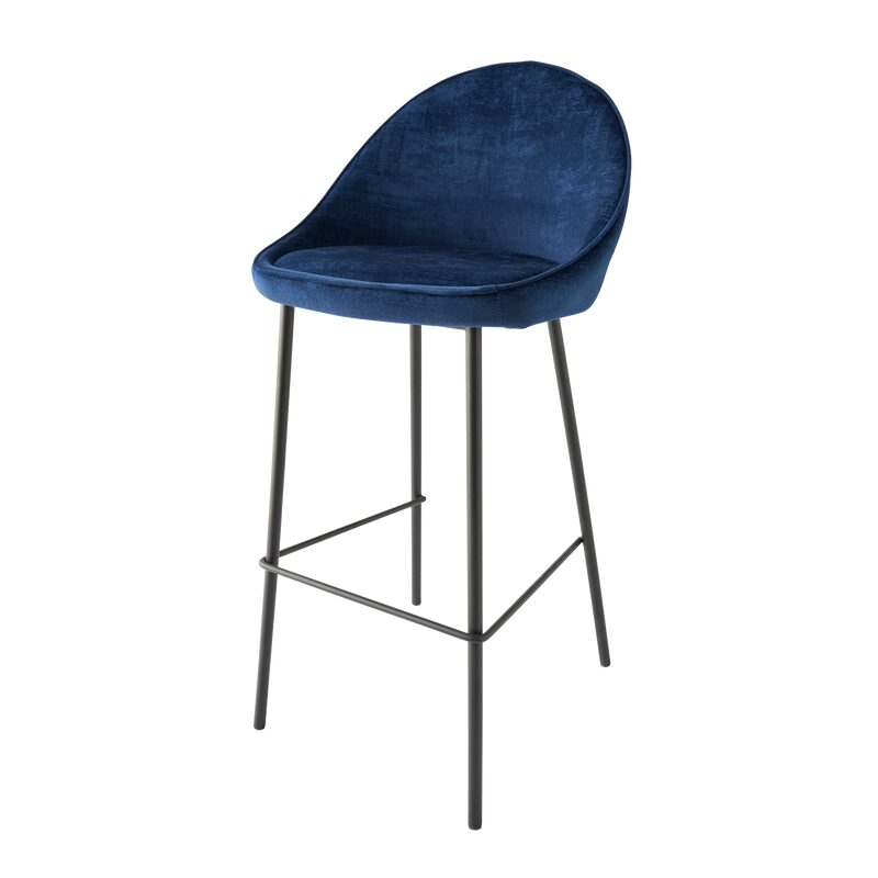 Tabouret de bar CAITLYNE coloris bleu