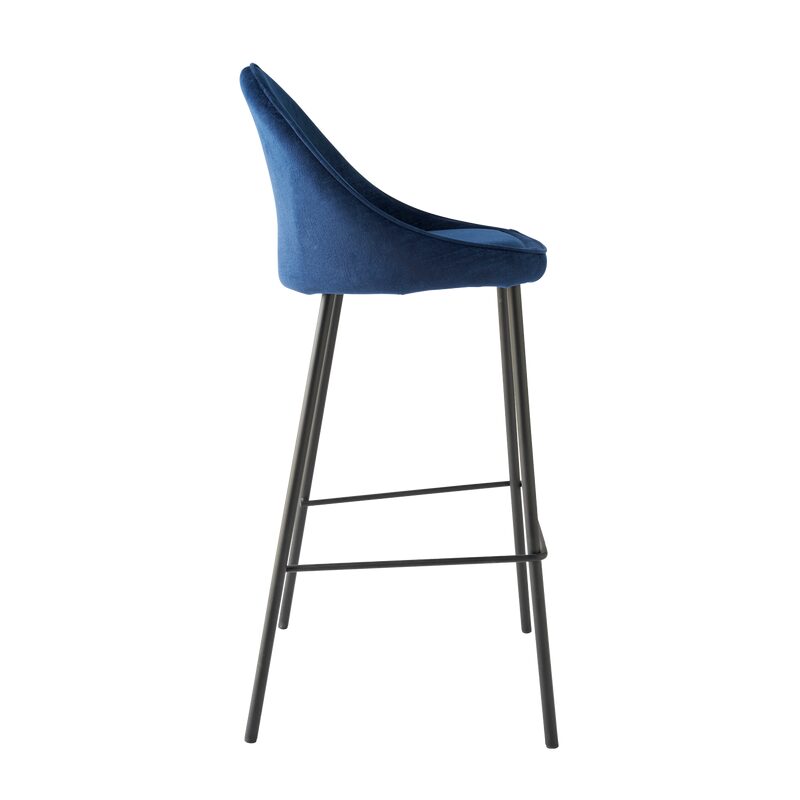 Tabouret de bar CAITLYNE coloris bleu