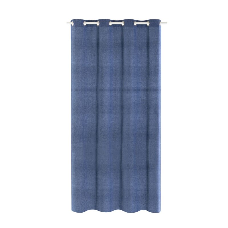 Rideau JIMMY coloris bleu jean 140 x 260 cm