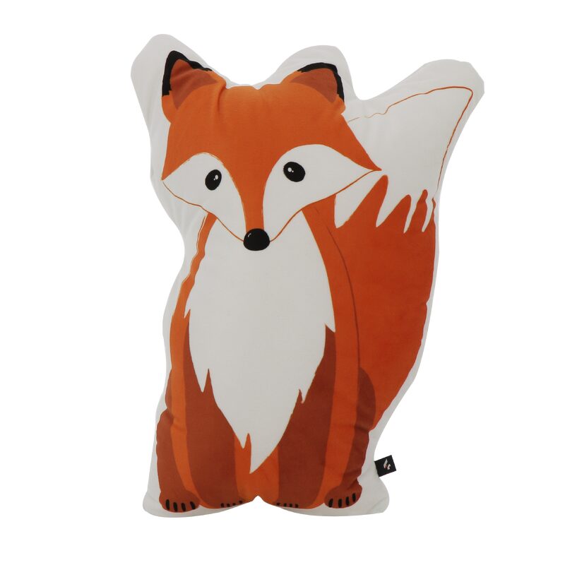 Coussin FOXY coloris blanc/brun 36 x 46 cm