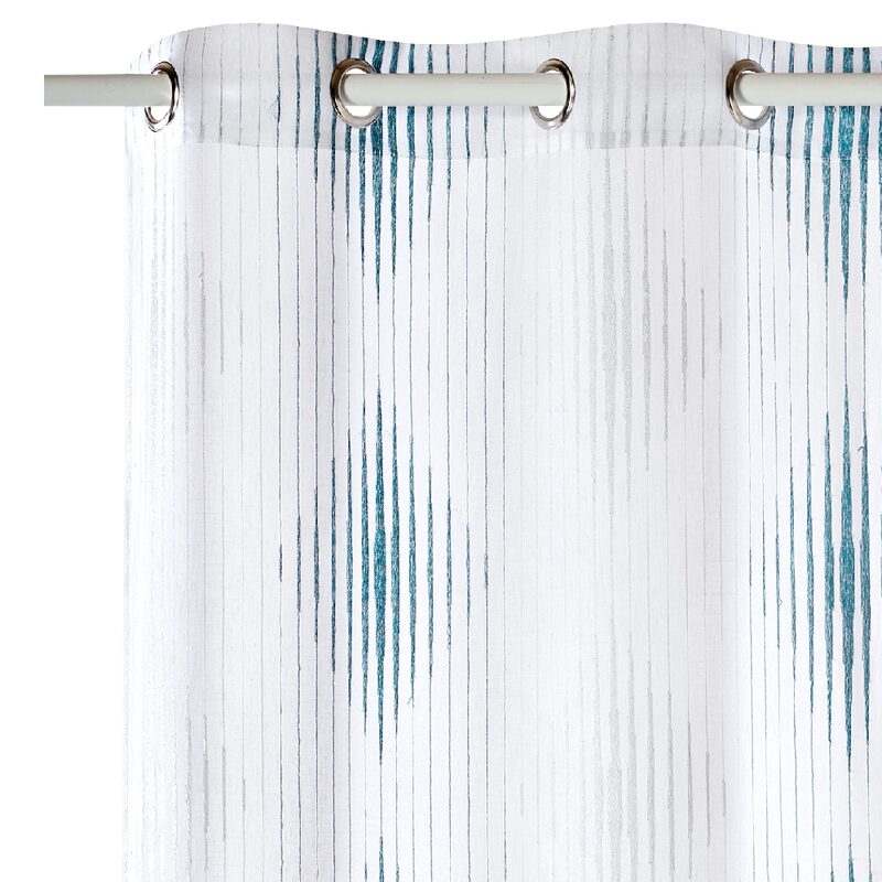 Voilage JIHY coloris bleu paon 140 x 260 cm