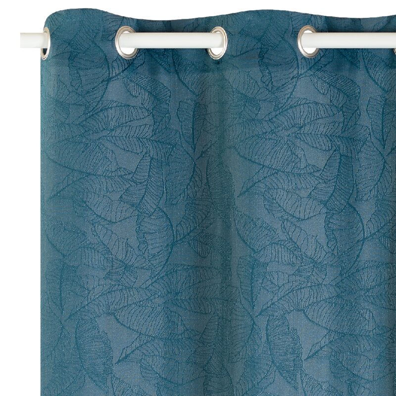 Rideau MACAPA coloris bleu jean 140 x 260 cm