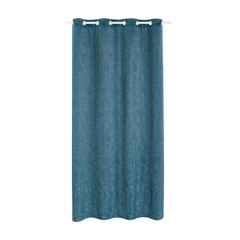 Rideau MACAPA coloris bleu jean 140 x 260 cm