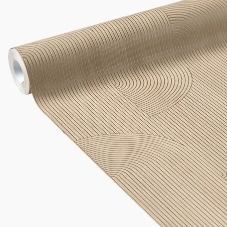 Papier peint intissé STANISLAS coloris marron glacé