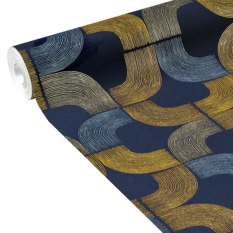 Papier peint intissé MIO coloris bleu nuit