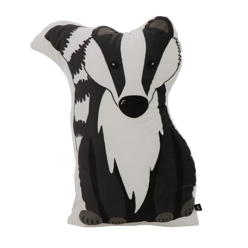 Coussin MEEKO coloris blanc / noir 36 x 46 cm