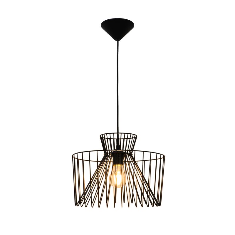 Suspension GLASGOW coloris noir 20 x 32 cm