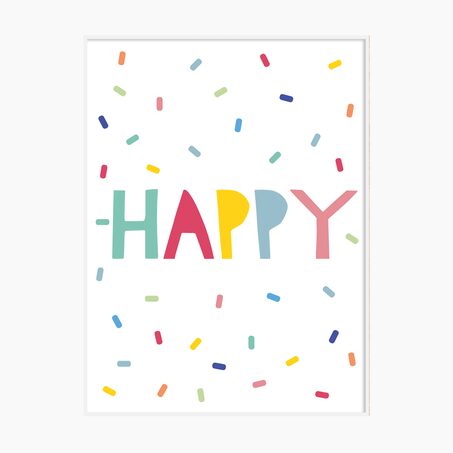 4MURS Tableau HAPPY coloris multicolore