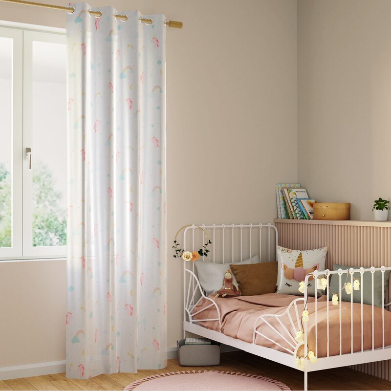 Voilage LICORNE coloris multicolore 140 x 240 cm