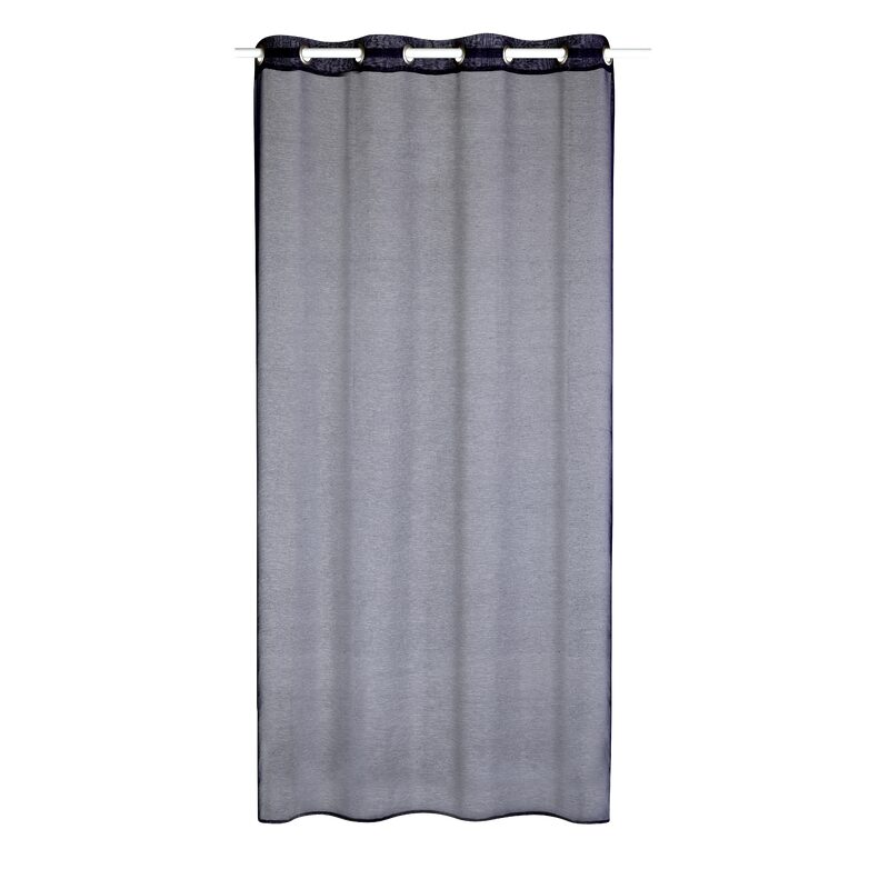 Voilage EZA coloris bleu nuit 140 x 240 cm
