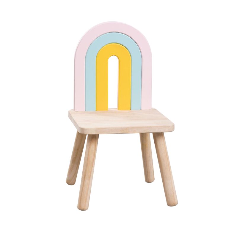 Chaise enfant MINI RAINBOW coloris Brun bois