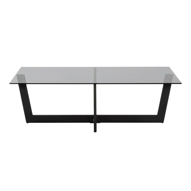 Table basse PLAM coloris noir, transparent 120 x 70 cm