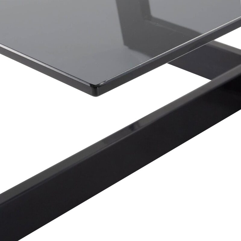 Table basse PLAM coloris noir, transparent 120 x 70 cm