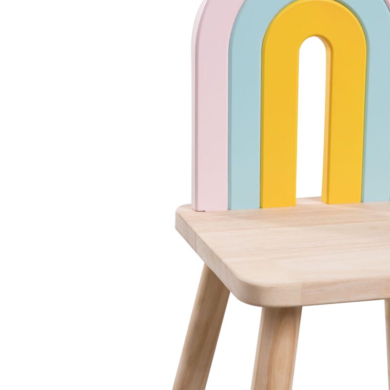 Chaise enfant MINI RAINBOW coloris Brun bois