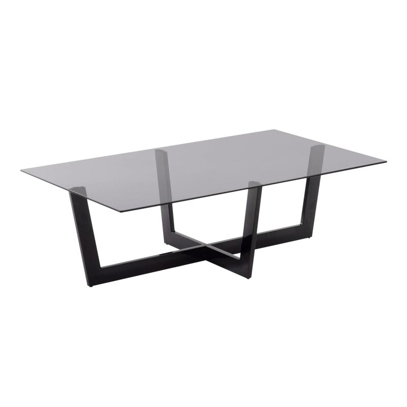 Table basse PLAM coloris noir, transparent 120 x 70 cm