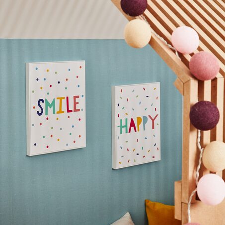 Tableau HAPPY coloris multicolore