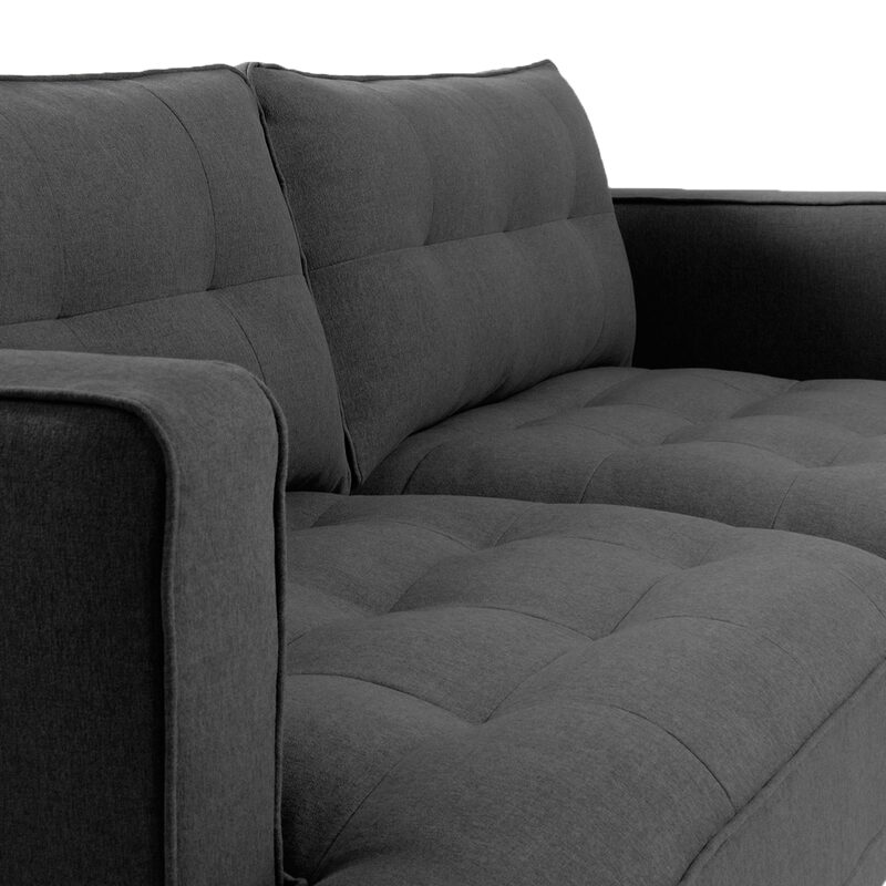 Canapé TANYA coloris gris foncé 2 places